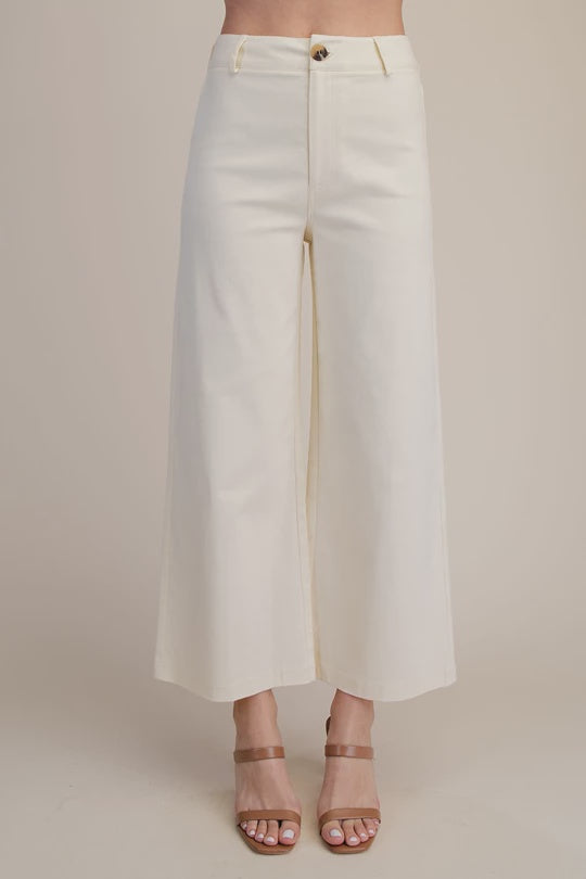 High waist wide leg pants