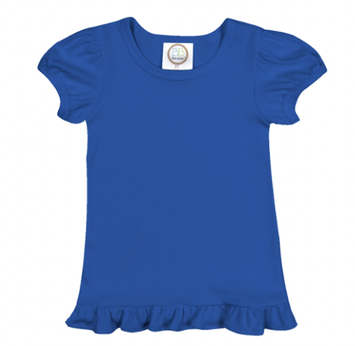 Royal Blue Ruffle Tee