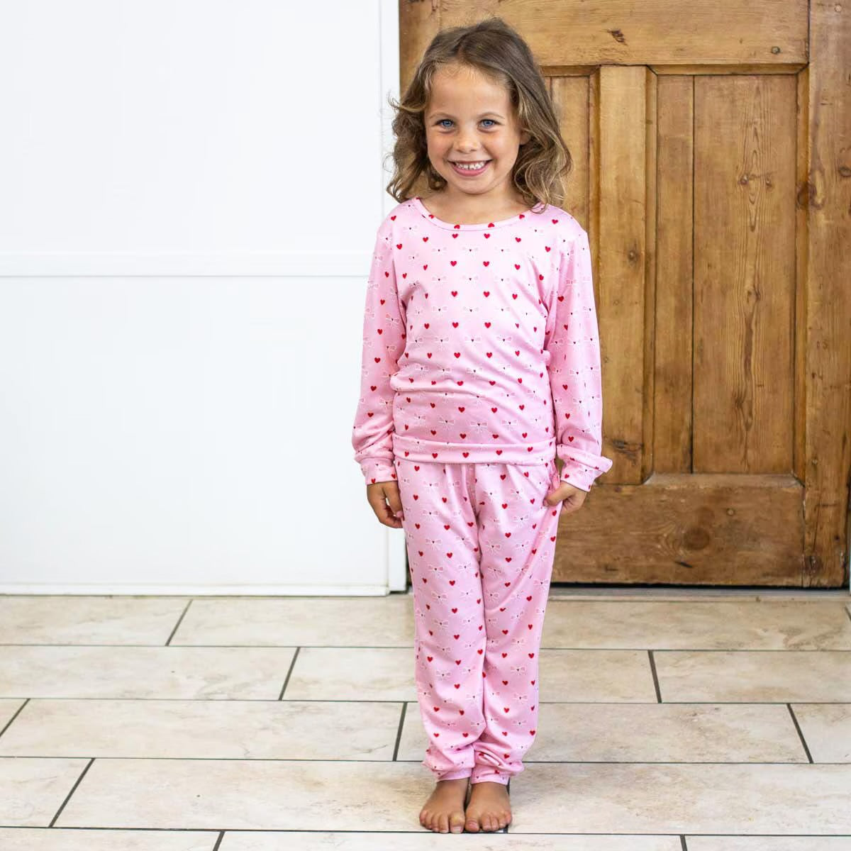 Kids Pink Heart PJ