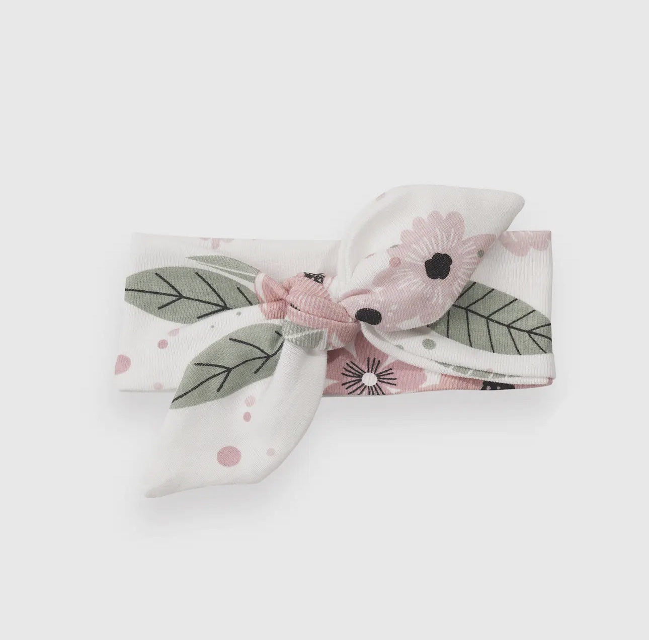 Soft Coral & Green Headband