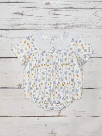Blue & White Pumpkin Bubble
