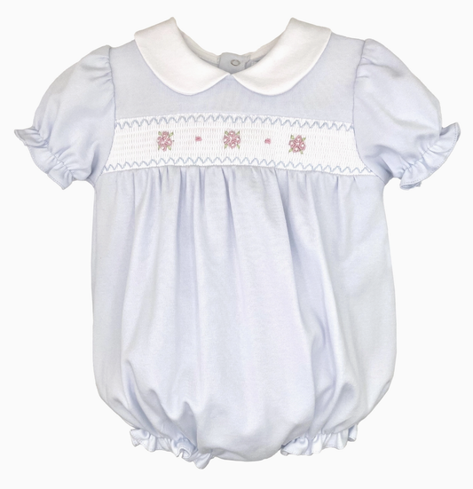 Blue Rose Smocked Bubble