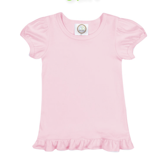 LT Pink Ruffle Tee
