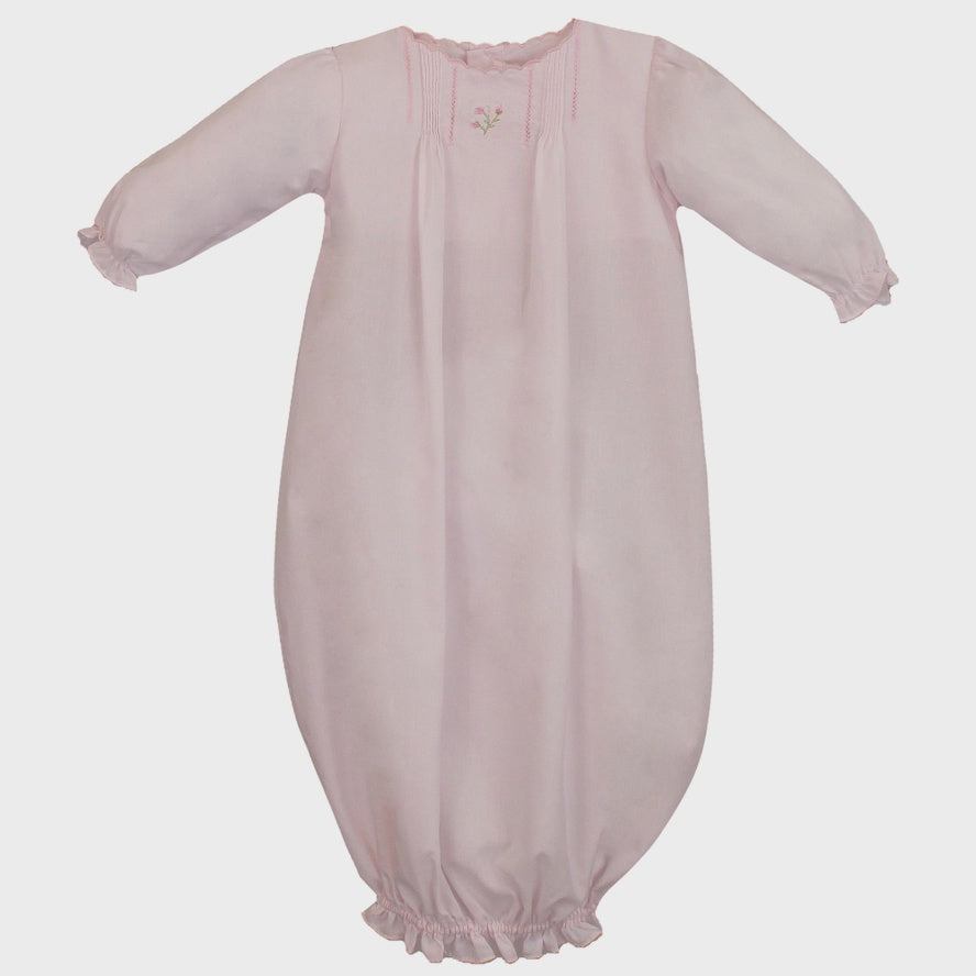 heirloom gown and hat in pink
